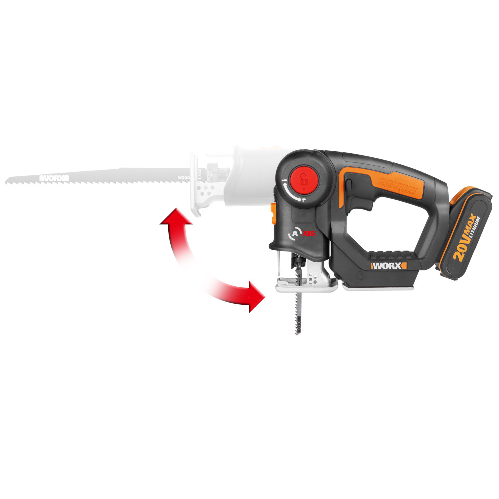 Лобзик аккумуляторный-сабельная пила WORX Axis WX550 — изображение 3