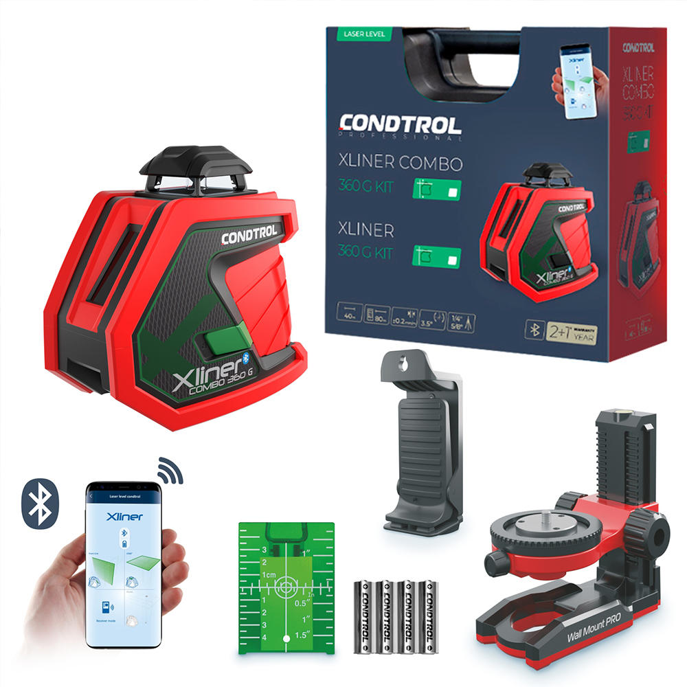 Лазерный уровень CONDTROL Xliner Combo 360G Kit 1-2-412 — изображение 3