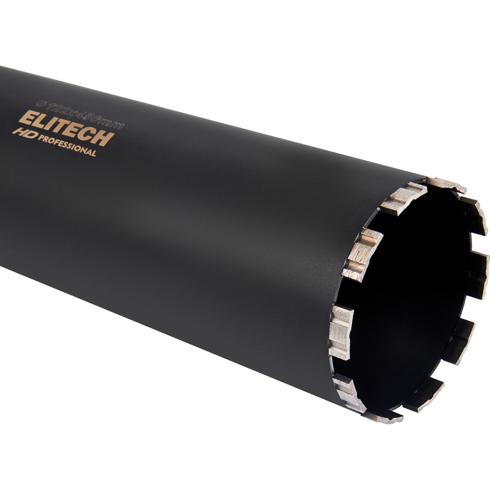 Коронка алмазная ELITECH 122*450 1/4" с охлаждением 1110.012100 — изображение 5