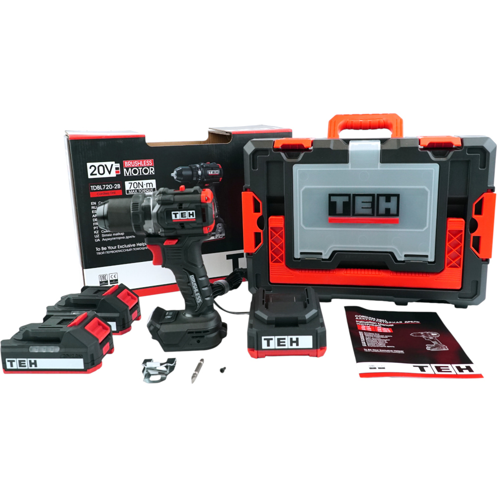Дрель аккумуляторная 20V TEH TDBL720-2B — изображение 2
