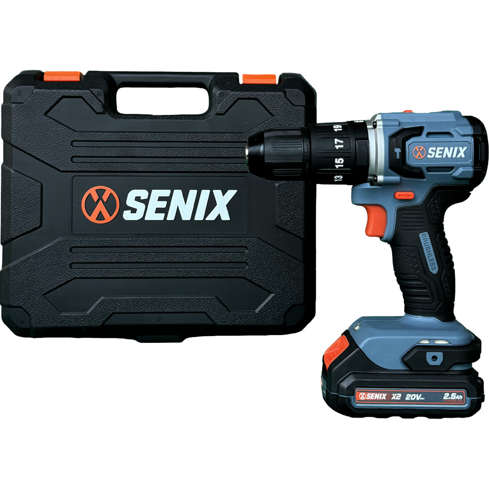 Дрель ударная аккумуляторная SENIX PDHX2-M2-EU KIT 2акб, зу, кейс — изображение 7