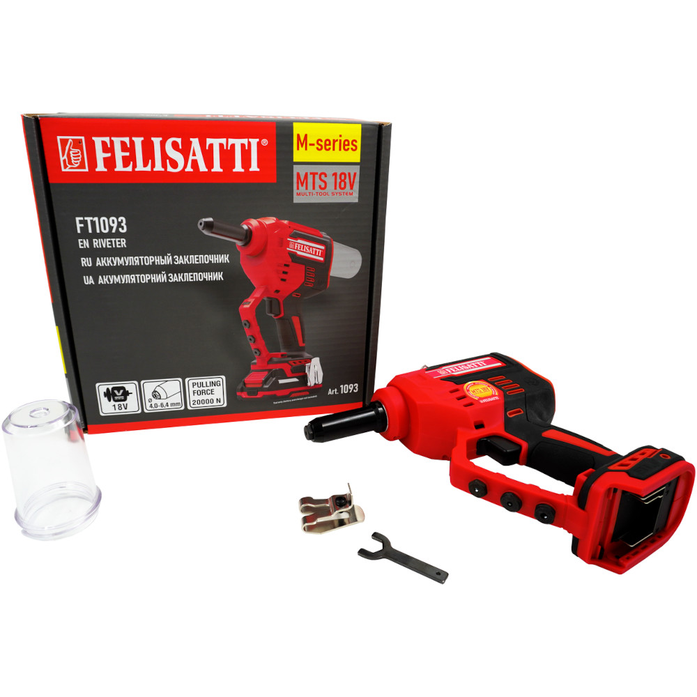 Пистолет заклепочный аккумуляторный FELISATTI FT1093 — изображение 5